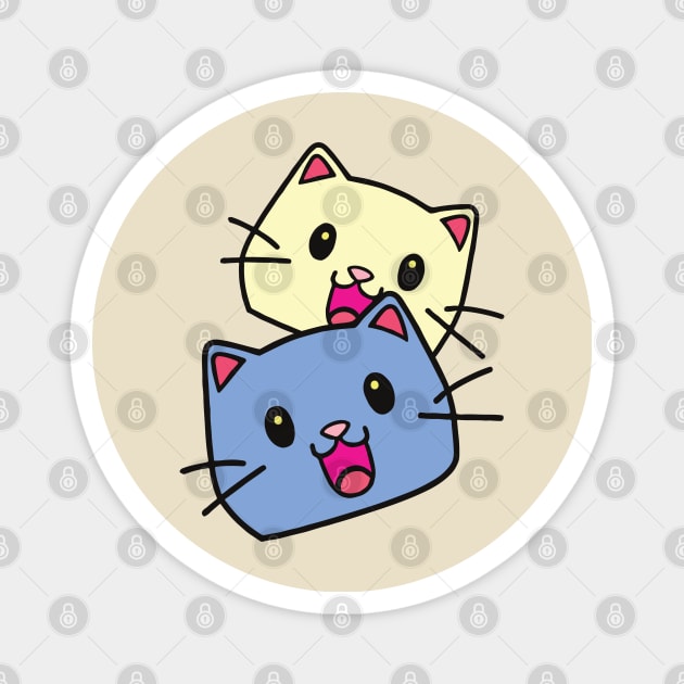 Cute Cat Face Magnet by Kawaii Bomb